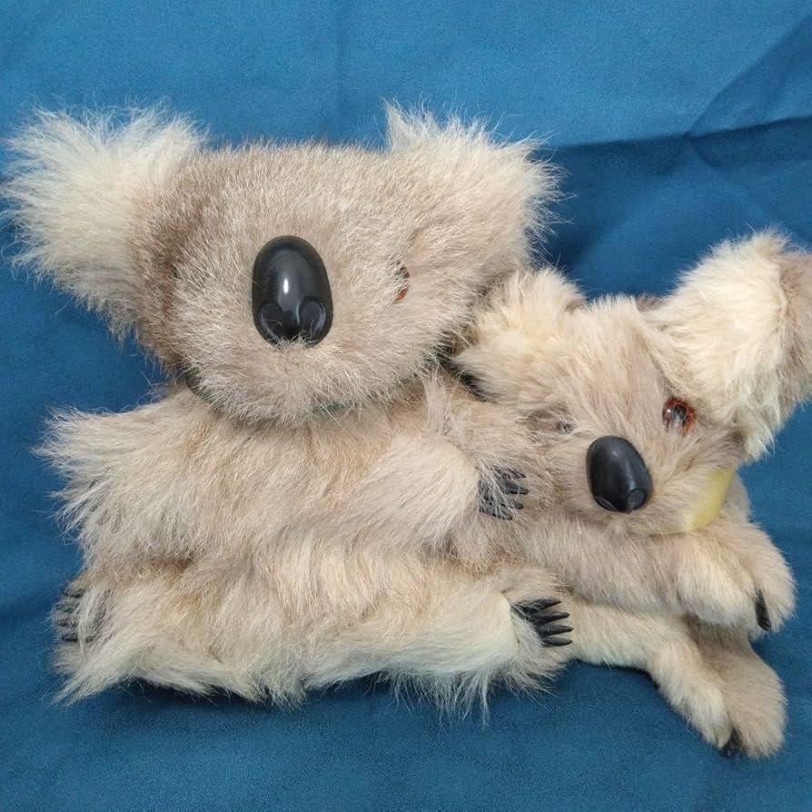 Amazon.co.jp: 当時品昭和レトロ カンガルーの毛を使用のコアラ